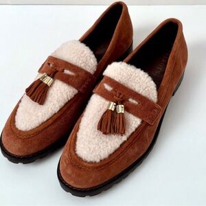 Talbot’s Cognac colored Cassidy Sherpa loafer